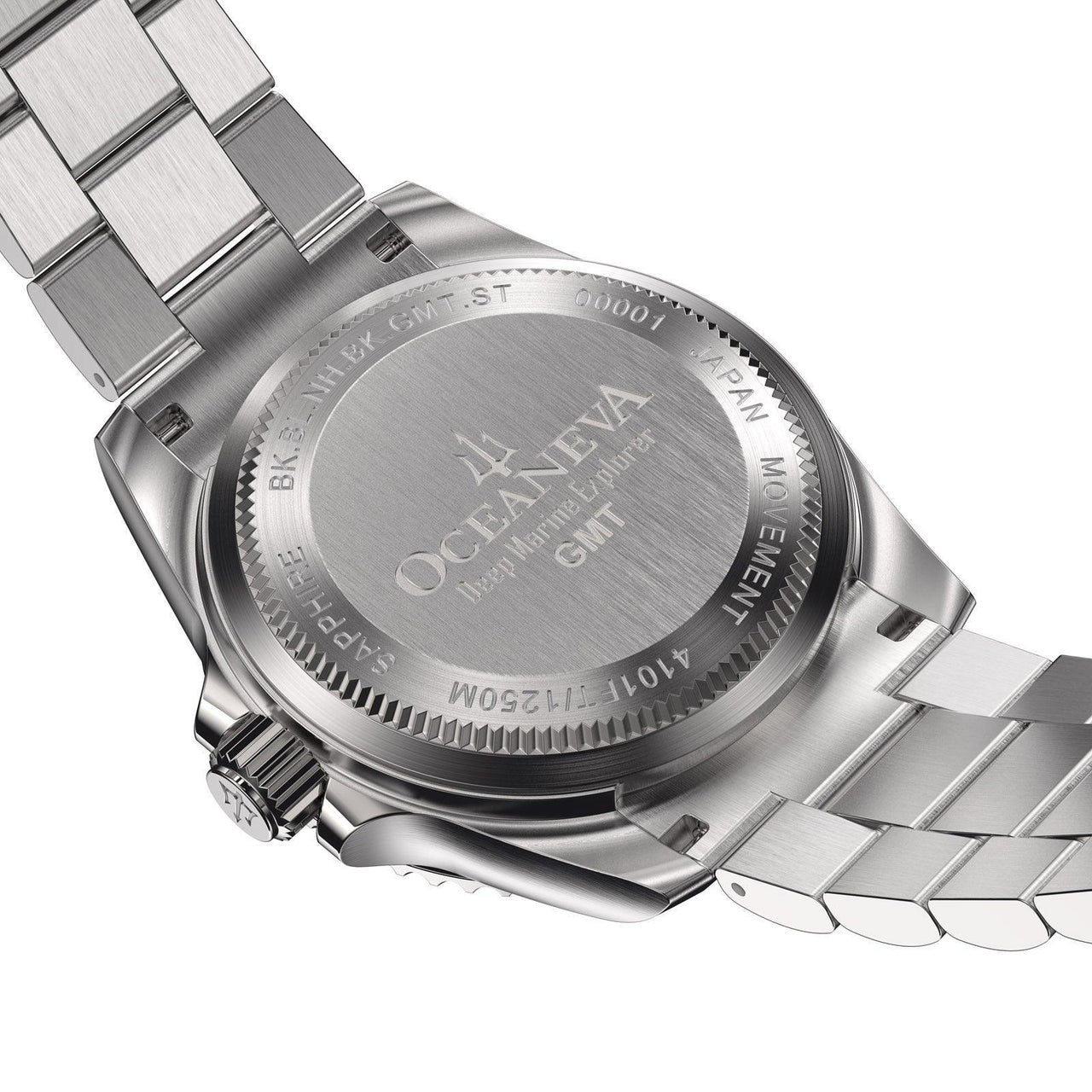 Oceaneva Men's GMT Automatic Deep Marine Explorer 1250M Pro Diver Black Dial Watch - BK.BL.NH.BK.GMT.ST automatic GMT watch, Automatic watches, Diver GMT, GMT Dive Watch, men's gmt watches