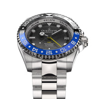 Thumbnail for Oceaneva Men's GMT Automatic Deep Marine Explorer 1250M Pro Diver Black Dial Watch - BK.BL.NH.BK.GMT.ST automatic GMT watch, Automatic watches, Diver GMT, GMT Dive Watch, men's gmt watches