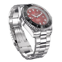 Thumbnail for Oceaneva Men's Deep Marine Explorer II 1250M Pro Diver Watch Red Mother of Pearl Dial - BKII200RDMOPST 1000M, 1250M diver, 316L Stainless Steel Watch, Automatic Watch, BGW9 Swiss-Superluminova, Ceramic Bezel, Dive Watch, Sw200-1 Swiss Automatic Movement