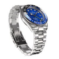 Thumbnail for Oceaneva Men's GMT Automatic Deep Marine Explorer 1250M Pro Diver Blue Dial Watch - BL.BL.NH.BK.GMT.ST automatic GMT watch, Automatic watches, Diver GMT, GMT Dive Watch, men's gmt watches
