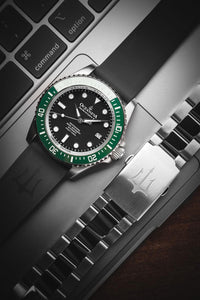 Thumbnail for Oceaneva Men's Deep Marine Explorer II 1250M Pro Diver Watch Black and Green - GRII200BKST 1000M, 1250M diver, 316L Stainless Steel Watch, Automatic Watch, BGW9 Swiss-Superluminova, Ceramic Bezel, Dive Watch, Sw200-1 Swiss Automatic Movement