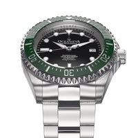 Thumbnail for Oceaneva Men's Deep Marine Explorer II 1250M Pro Diver Watch Black and Green - GRII200BKST 1000M, 1250M diver, 316L Stainless Steel Watch, Automatic Watch, BGW9 Swiss-Superluminova, Ceramic Bezel, Dive Watch, Sw200-1 Swiss Automatic Movement