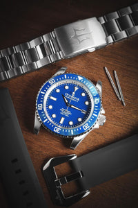 Thumbnail for Oceaneva Men's Deep Marine Explorer II 1250M Pro Diver Watch Blue - BLII200BLST 1000M, 1250M, 316L Stainless Steel Watch, Automatic Watch, BGW9 Swiss-Superluminova, Ceramic Bezel, Dive Watch, Sw200-1 Swiss Automatic Movement