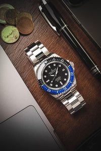 Thumbnail for Oceaneva Men's Deep Marine Explorer II 1250M Pro Diver Watch Blue and Black - BLIIBK200BKST 1000M, 1250M diver, 316L Stainless Steel Watch, Automatic Watch, BGW9 Swiss-Superluminova, Ceramic Bezel, Dive Watch, Sw200-1 Swiss Automatic Movement