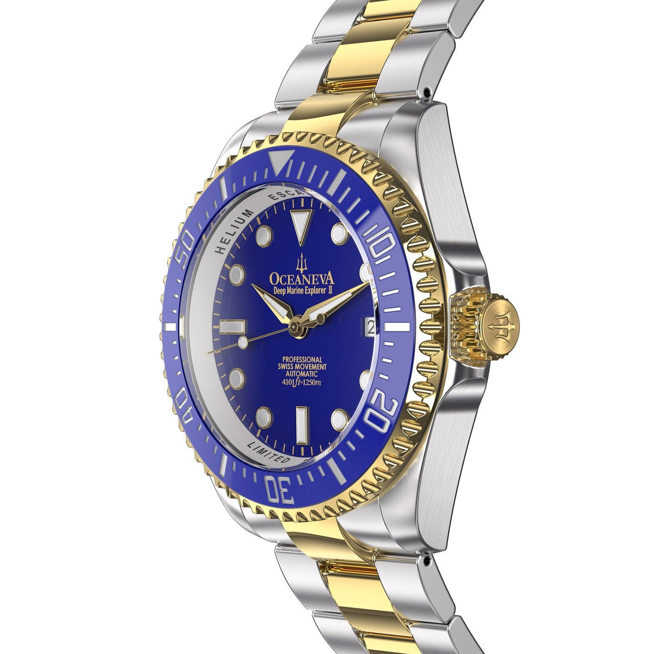 Oceaneva Automatic Swiss Movement Swiss Made Sellita SW200 1 Automatic BLII200BLSTGD Blue Dive Watches Online Under 1000