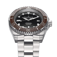 Thumbnail for Oceaneva Men's Deep Marine Explorer II 1250M Pro Diver Watch Brown Black - BRII200BKST 1000M, 1250M, 316L Stainless Steel Watch, Automatic Watch, BGW9 Swiss-Superluminova, Ceramic Bezel, Dive Watch, Sw200-1 Swiss Automatic Movement