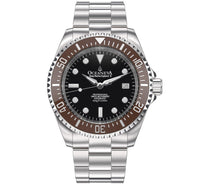 Thumbnail for Oceaneva Men's Deep Marine Explorer II 1250M Pro Diver Watch Brown Black - BRII200BKST 1000M, 1250M, 316L Stainless Steel Watch, Automatic Watch, BGW9 Swiss-Superluminova, Ceramic Bezel, Dive Watch, Sw200-1 Swiss Automatic Movement