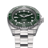 Thumbnail for Oceaneva Men's Deep Marine Explorer II 1250M Pro Diver Watch Green and Green - GRII200GRST 1000M, 1250M diver, 316L Stainless Steel Watch, Automatic Watch, BGW9 Swiss-Superluminova, Ceramic Bezel, Dive Watch, Sw200-1 Swiss Automatic Movement