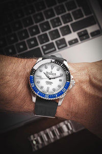 Thumbnail for Oceaneva Men's Deep Marine Explorer II 1250M Pro Diver Watch White Dial - BLIIBK200WHST 1000M, 1250M diver, 316L Stainless Steel Watch, Automatic Watch, BGW9 Swiss-Superluminova, Ceramic Bezel, Dive Watch, Sw200-1 Swiss Automatic Movement