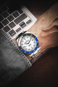 Thumbnail for Oceaneva Men's Deep Marine Explorer II 1250M Pro Diver Watch White Dial - BLIIBK200WHST 1000M, 1250M diver, 316L Stainless Steel Watch, Automatic Watch, BGW9 Swiss-Superluminova, Ceramic Bezel, Dive Watch, Sw200-1 Swiss Automatic Movement