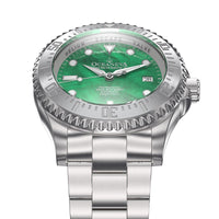 Thumbnail for Oceaneva Men's Deep Marine Explorer III 3000M Pro Diver Watch Green Mother Of Pearl Dial - STIIIGRMP200ST 3000m, 3000M Dive Watch, 316L Stainless Steel, Automatic Watch, BGW9 Swiss Super-Luminova, Dive Watch, Mother of pearl dial, Sw200-1 Swiss Automatic Movement, Swiss automatic movement