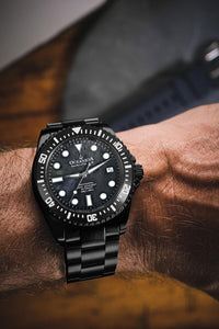 Thumbnail for Oceaneva Men's Deep Marine Explorer III 3000M Pro Diver Watch Gun Metal Gray Mother Of Pearl Dial Black IP - BKIIIGMMP200BK 3000m, 3000M Dive Watch, 316L Stainless Steel, Automatic Watch, BGW9 Swiss Super-Luminova, Dive Watch, Sw200-1 Swiss Automatic Movement