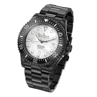 Thumbnail for Oceaneva Men's Deep Marine Explorer III 3000M Pro Diver Watch White Mother Of Pearl Dial Black IP - BKIIIWMP200BK 3000m, 3000M Dive Watch, 316L Stainless Steel, Automatic Watch, BGW9 Swiss Super-Luminova, Dive Watch, Sw200-1 Swiss Automatic Movement