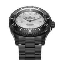 Thumbnail for Oceaneva Men's Deep Marine Explorer III 3000M Pro Diver Watch White Mother Of Pearl Dial Black IP - BKIIIWMP200BK 3000m, 3000M Dive Watch, 316L Stainless Steel, Automatic Watch, BGW9 Swiss Super-Luminova, Dive Watch, Sw200-1 Swiss Automatic Movement