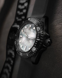 Thumbnail for Oceaneva Men's Deep Marine Explorer III 3000M Pro Diver Watch White Mother Of Pearl Dial Black IP - BKIIIWMP200BK 3000m, 3000M Dive Watch, 316L Stainless Steel, Automatic Watch, BGW9 Swiss Super-Luminova, Dive Watch, Sw200-1 Swiss Automatic Movement