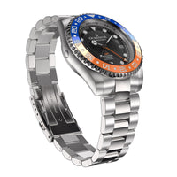 Thumbnail for Oceaneva Men's GMT Automatic Deep Marine Explorer 1250M Pro Diver Blue Orange Bezel Watch - BK.BL.NH.OY.GMT.ST automatic GMT watch, Automatic watches, Diver GMT, GMT Dive Watch, v