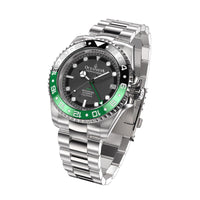 Thumbnail for Oceaneva Men's GMT Automatic Deep Marine Explorer 1250M Pro Diver Watch - BK.GR.NH.BK.GMT.ST 1250M diver, 316L Stainless Steel watch, BGW9 Swiss Super-Luminova, dive watch, GMT, GMT Automatic Watch, GMT NH34 Movement