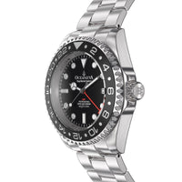 Thumbnail for Oceaneva Men's GMT Deep Marine Explorer 1250M Pro Diver Watch Black - BK.RH.BK.GMT.ST 1250M diver, BGW9 Swiss-Superluminova, Dive Watch, GMT, GMT Wach, GMT Watch, Stainless Steel Dive Watch, Stainless Steel Watch, Swiss Quartz Movement