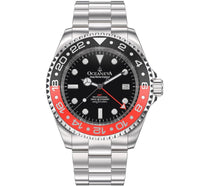 Thumbnail for Oceaneva Men's GMT Deep Marine Explorer 1250m WR Pro Diver Red and Black Bezel Diver Watch - RD.RH.BK.GMT.ST 1250M diver, BGW9 Swiss-Superluminova, Dive Watch, GMT, GMT Wach, GMT Watch, Stainless Steel Dive Watch, Stainless Steel Watch, Swiss Quartz Movement