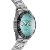 Thumbnail for Oceaneva Men's WaveRacer™ 500M Pro Diver Aquamarine Color Dial Chronograph Watch - WR.MT.BK.RH.ST 316L Stainless Steel Watch, 500M Diver, 500m Diver Watch, Chronograph, Chronograph Watch, dive watch, Precision Swiss Quartz Movement