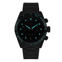 Thumbnail for Oceaneva Men's WaveRacer™ 500M Pro Diver Black Dial Steel Bezel Chronograph Watch - WR.BK.ST.RH.ST 316L Stainless Steel Watch, 500M Diver, 500m Diver Watch, Chronograph, Chronograph Watch, dive watch, Precision Swiss Quartz Movement