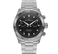 Thumbnail for Oceaneva Men's WaveRacer™ 500M Pro Diver Black Dial Steel Bezel Chronograph Watch - WR.BK.ST.RH.ST 316L Stainless Steel Watch, 500M Diver, 500m Diver Watch, Chronograph, Chronograph Watch, dive watch, Precision Swiss Quartz Movement