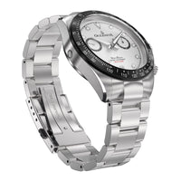 Thumbnail for Oceaneva Men's WaveRacer™ 500M Pro Diver White Dial Panda Chronograph Watch - WR.PNDA.RH.ST 316L Stainless Steel Watch, 500M Diver, 500m Diver Watch, Chronograph, Chronograph Watch, dive watch, Precision Swiss Quartz Movement