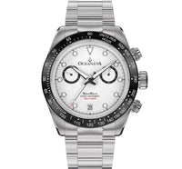 Thumbnail for Oceaneva Men's WaveRacer™ 500M Pro Diver White Dial Panda Chronograph Watch - WR.PNDA.RH.ST 316L Stainless Steel Watch, 500M Diver, 500m Diver Watch, Chronograph, Chronograph Watch, dive watch, Precision Swiss Quartz Movement