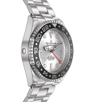 Thumbnail for Oceaneva Men's GMT Deep Marine Explorer 1250M Pro Diver Watch Black Silver Dial - SL.BK.RH.BK.GMT.ST 1250M diver, BGW9 Swiss-Superluminova, Dive Watch, GMT, GMT Wach, GMT Watch, Stainless Steel Dive Watch, Stainless Steel Watch, Swiss Quartz Movement