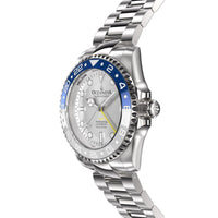 Thumbnail for Oceaneva Men's Automatic GMT Watch 1250m Silver Dial Watch - WH.BL.NH.WH.GMT.ST automatic GMT watch, Automatic watches, Diver GMT, GMT Dive Watch, men's gmt watches