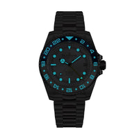Thumbnail for Oceaneva Men's Automatic GMT Watch 1250m Silver Dial Watch - WH.BL.NH.WH.GMT.ST automatic GMT watch, Automatic watches, Diver GMT, GMT Dive Watch, men's gmt watches