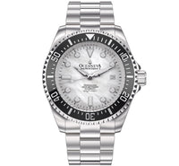 Thumbnail for Oceaneva™ Men's Deep Marine Explorer II 1250M Pro Diver Watch White Mother Of Pearl - BKII200WHMOPST 1000M, 1250M diver, 316L Stainless Steel Watch, Automatic Watch, BGW9 Swiss-Superluminova, Ceramic Bezel, Dive Watch, Sw200-1 Swiss Automatic Movement